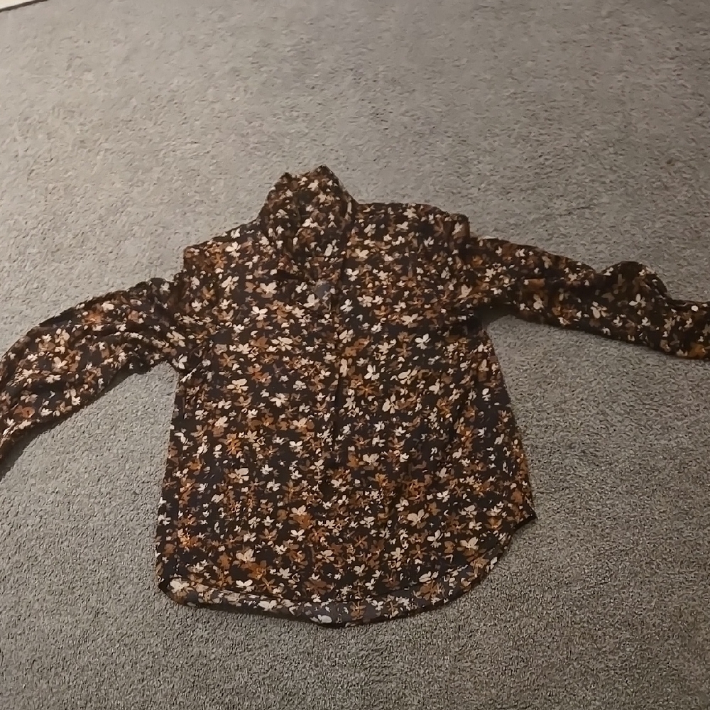 Nordstrom Black Floral Shirt